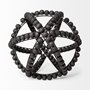 68679 - Earnhardt II Large 11L x 11W Black Wooden Beaded Orb