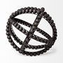 68679 - Earnhardt II Large 11L x 11W Black Wooden Beaded Orb