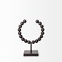 68682 - Tulane I (Small) 9L x 5W Black Beaded Broken Sphere Decorative Object