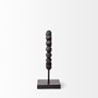 68682 - Tulane I (Small) 9L x 5W Black Beaded Broken Sphere Decorative Object