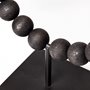 68682 - Tulane I (Small) 9L x 5W Black Beaded Broken Sphere Decorative Object