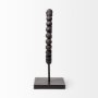 68683 - Tulane II (Large) 12L x 6W Black Beaded Broken Sphere Decorative Object