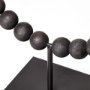 68683 - Tulane II (Large) 12L x 6W Black Beaded Broken Sphere Decorative Object
