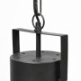 68403 - Minerva 19x22 Metallic Gray Hammered Detail Pendant Light