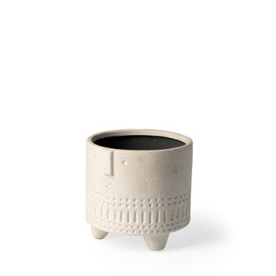68571 - Jacob I Short White Ceramic Smiling Face Vase