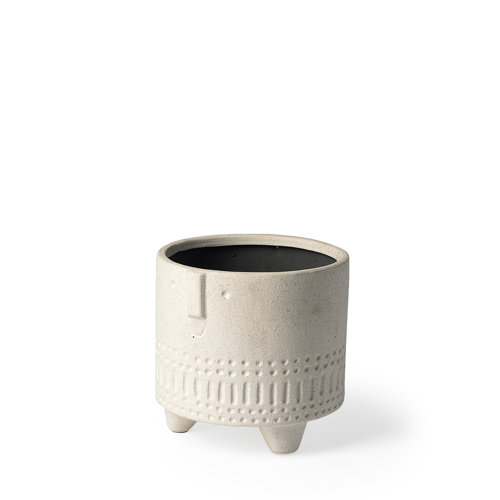 68571 - Jacob I Short White Ceramic Smiling Face Vase