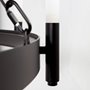 68594 - Decamp I (47.2"x36.2") Black Metal Chassis Glass Tube Twelve Light Chandelier 