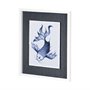 13271 - Koi Fish Blue II by Mercana Studio a Hand Embellished Textured Framed Art Print Matted under Glass