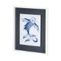 13270 - Koi Fish Blue I by Mercana Studio a Hand Embellished Textured Framed Art Print Matted under Glass