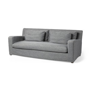 Denly II 92.5W Casterock Gray Slipcover Three Seater Sofa 