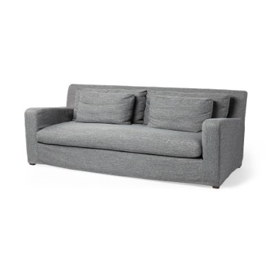 68721 - Denly II 92.5W Casterock Gray Slipcover Three Seater Sofa 