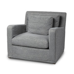 Denly III 38 X 38.25 X 34.5 Castlerock Gray Slipcover Upholstered Arm Chair