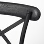 68512 - Etienne 26.25" Seat Height Black Wood Seat Black Metal Base Stool