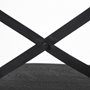 68512 - Etienne 26.25" Seat Height Black Wood Seat Black Metal Base Stool
