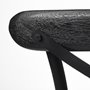 68512 - Etienne 26.25" Seat Height Black Wood Seat Black Metal Base Stool