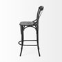 68512 - Etienne 26.25" Seat Height Black Wood Seat Black Metal Base Stool