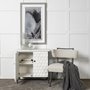 68267 - Savannah White Fir Veneer w/ Gray Metal 2-Door Accent Cabinet