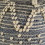 67584 - Rofi Blue Denim and Cream Cotton Stitched Square Pouf 