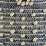 67584 - Rofi Blue Denim and Cream Cotton Stitched Square Pouf 
