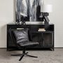 67937 - Colarado Black Leather Cushions w/ Black Metal Frame Sling-Style Accent Chair 