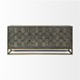 68116 - Genevieve II 70x15.8 Gray Fir Veneer W/Gold Metal Frame Base 9 Drawer Sideboard