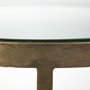 67805 - Reinhardt II 20" Round Glass Top Metal and Marble Detail End/Side Table