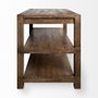 67850 - Emeril Brown Solid Wood Two-Tier Smooth Counter Top Kitchen Island 