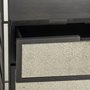 50210-AB - Sunnyvale 32L x 18W x 90H Dark Brown Solid Wood and Mirrored Glass Four Shelf Shelving Unit