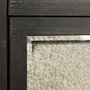 50210-AB - Sunnyvale 32L x 18W x 90H Dark Brown Solid Wood and Mirrored Glass Four Shelf Shelving Unit