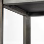 50210-AB - Sunnyvale 32L x 18W x 90H Dark Brown Solid Wood and Mirrored Glass Four Shelf Shelving Unit