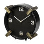 68732 - Agar Black Metal Round Table Clock
