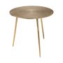 68771 - Reva I (Large) 24L x 24W Gold Round Top Cast Aluminum Accent Table