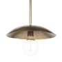 68774 - Garnet 13L x 13W Gold Hammered Metal Pendant Light