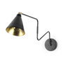 68775 - Cobalt 6L x 32W Black Metal Cone Shaped Swivel Wall Sconce