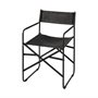 68797 - Direttore Black Iron Frame Black Leather Dining Chair