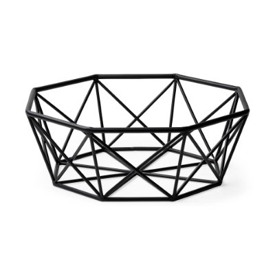 68799 - Davy 17L x 17W Black Metal Large Hexagonal Bowl