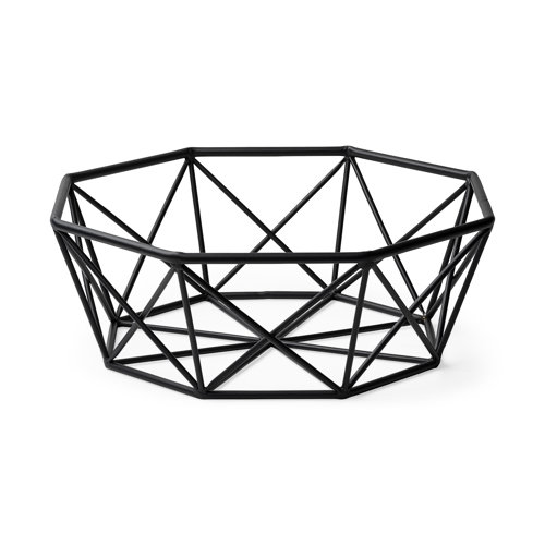 68799 - Davy 17L x 17W Black Metal Large Hexagonal Bowl