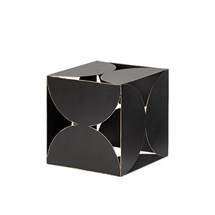 Darren (Small) 6L x 6W Black Metal Decorative Cube