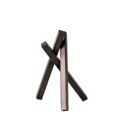 68804 - Bastian (Small) 8L x 7W Black Metal Abstract Object