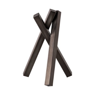 68805 - Bastian (Large) 9L x 8W Black Metal Abstract Object