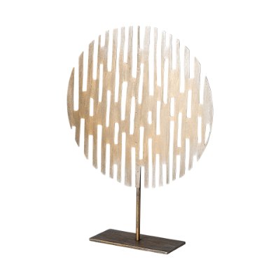 68811 - Ezra (Large) 13L x 3W Gold Metal Circular Decorative Object