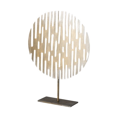 68811 - Ezra (Large) 13L x 3W Gold Metal Circular Decorative Object