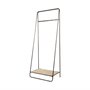 68821 - Carell 31L x 18W Black Metal And Wood Shelf Hall Tree 