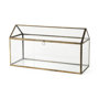 68827 - Hutt 16L x 6W x 9H Gold Glass Terrarium Box