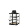 68831 - Gamfield  6.1L x 6.1W x 10.6H Small Black Metal and Glass Lantern