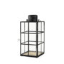 68832 - Gamfield 6.1L x 6.1W x 13.4H Medium Black Metal and Glass Lantern