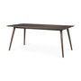 68844 - Nicholas II 72x39 Brown Solid Wood Top Metal/Wood Leg Dining Table