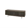 68845 - Grace I Two-Toned Brown Solid Wood TV Stand Media Console with Slated Doors, TV up to 82"