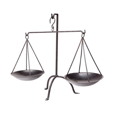 68854 - Adilah 16L x 10W Black Metal Vintage Inspired Weighing Scale