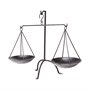68854 - Adilah 16L x 10W Black Metal Vintage Inspired Weighing Scale
